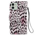 For iPhone 12 / 12 Pro Painted Pattern Horizontal Flip Leather Case with Holder & Card Slots & Photo Frame(Leopard) - 3