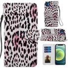 For iPhone 12 mini Painted Pattern Horizontal Flip Leather Case with Holder & Card Slots & Photo Frame (Leopard) - 1