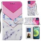For iPhone 12 mini Painted Pattern Horizontal Flip Leather Case with Holder & Card Slots & Photo Frame (Smoke Marble) - 1