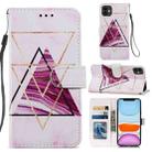 Painted Pattern Horizontal Flip Leather Case with Holder & Card Slots & Photo Frame For iPhone 11(Three-color Marble) - 1