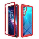 For TCL 20 Pro 5G Starry Sky Solid Color Series Shockproof PC + TPU Case (Red) - 1