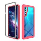 For TCL 20 Pro 5G Starry Sky Solid Color Series Shockproof PC + TPU Case (Rose Red) - 1