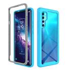 For TCL 20 Pro 5G Starry Sky Solid Color Series Shockproof PC + TPU Case (Baby Blue) - 1