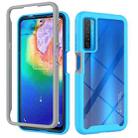 For TCL 20s Starry Sky Solid Color Series Shockproof PC + TPU Case (Baby Blue) - 1