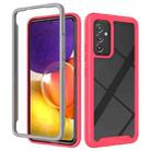 For Samsung Galaxy A82 5G Starry Sky Solid Color Series Shockproof PC + TPU Case(Frosting Pink) - 1