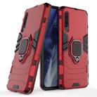 For Xiaomi 9 Pro Shockproof PC + TPU Case with Magnetic Ring Holder(Red) - 1