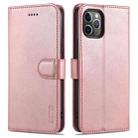 For iPhone 11 Pro AZNS Skin Feel Calf Texture Horizontal Flip Leather Casewith Card Slots & Holder & Wallet (Rose Gold) - 1