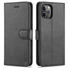 For iPhone 11 Pro AZNS Skin Feel Calf Texture Horizontal Flip Leather Casewith Card Slots & Holder & Wallet (Black) - 1