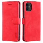 For iPhone 11 AZNS Skin Feel Calf Texture Horizontal Flip Leather Case with Card Slots & Holder & Wallet (Red) - 1