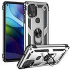 For Motorola Moto G Stylus 5G / 2021 Shockproof TPU + PC Protective Case with 360 Degree Rotating Holder(Silver) - 1