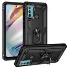 For Motorola Moto G60 / G40 Fusion Shockproof TPU + PC Protective Case with 360 Degree Rotating Holder(Black) - 1