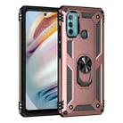 For Motorola Moto G60 / G40 Fusion Shockproof TPU + PC Protective Case with 360 Degree Rotating Holder(Rose Gold) - 1