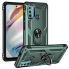 For Motorola Moto G60 / G40 Fusion Shockproof TPU + PC Protective Case with 360 Degree Rotating Holder(Dark Green) - 1