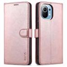 For Xiaomi Mi 11 AZNS Skin Feel Calf Texture Horizontal Flip Leather Case with Card Slots & Holder & Wallet(Rose Gold) - 1