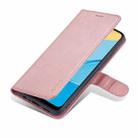 For OPPO A15 / A35 4G AZNS Skin Feel Calf Texture Horizontal Flip Leather Case with Card Slots & Holder & Wallet(Rose Gold) - 4