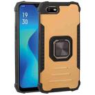 For OPPO A1k Fierce Warrior Series Armor All-inclusive Shockproof Aluminum Alloy + TPU Protective Case with Ring Holder(Gold) - 1