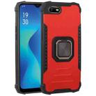 For OPPO A1k Fierce Warrior Series Armor All-inclusive Shockproof Aluminum Alloy + TPU Protective Case with Ring Holder(Red) - 1