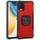 For vivo V20 Fierce Warrior Series Armor All-inclusive Shockproof Aluminum Alloy + TPU Protective Case with Ring Holder(Red) - 1