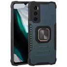 For vivo V20 SE Fierce Warrior Series Armor All-inclusive Shockproof Aluminum Alloy + TPU Protective Case with Ring Holder(Green) - 1