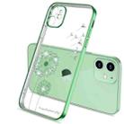For iPhone 11 Ultra-thin Electroplating Dandelion Pattern Protective Case (Green) - 1