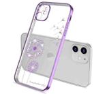 For iPhone 11 Pro Ultra-thin Electroplating Dandelion Pattern Protective Case (Purple) - 1