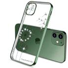 For iPhone 12 Pro Max Ultra-thin Electroplating Dandelion Pattern Protective Case(Dark Green) - 1