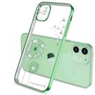 For iPhone 12 Pro Max Ultra-thin Electroplating Dandelion Pattern Protective Case(Green) - 1