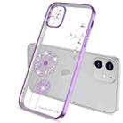 For iPhone 12 Ultra-thin Electroplating Dandelion Pattern Protective Case(Purple) - 1