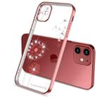 For iPhone 12 Ultra-thin Electroplating Dandelion Pattern Protective Case(Rose Gold) - 1