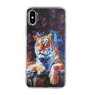 Oil Painting Pattern TPU Shockproof Case For iPhone XR(Tiger) - 1