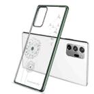 For Samsung Galaxy Note20 Ultra-thin Electroplating Dandelion Pattern Protective Case(Dark Green) - 1