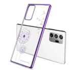 For Samsung Galaxy Note20 Ultra-thin Electroplating Dandelion Pattern Protective Case(Purple) - 1