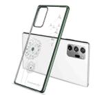 For Samsung Galaxy Note20 Ultra Ultra-thin Electroplating Dandelion Pattern Protective Case(Dark Green) - 1