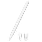 3 in 1 Pure Color Silicone Stylus Pen Protective Case Set for Apple Pencil 2(Transparent) - 1