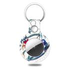 Leather Material Protective Cover For AirTag, Style:Standard(White) - 1