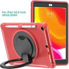 For iPad 10.2 2021 / 2020 / 2019 Shockproof TPU + PC Protective Case with 360 Degree Rotation Foldable Handle Grip Holder & Pen Slot(Red) - 4
