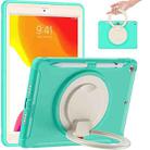 For iPad 10.2 2021 / 2020 / 2019 Shockproof TPU + PC Protective Case with 360 Degree Rotation Foldable Handle Grip Holder & Pen Slot(Mint Green) - 1