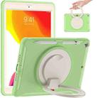 For iPad 10.2 2021 / 2020 / 2019 Shockproof TPU + PC Protective Case with 360 Degree Rotation Foldable Handle Grip Holder & Pen Slot(Matcha Green) - 1