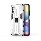 For Xiaomi Redmi Note 10 5G Supersonic PC + TPU Shock-proof Protective Case with Holder(Silver) - 1