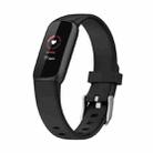 For Fitbit Luxe Silicone Watch Band, Size: L(Black) - 1