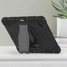 For iPad Pro 12.9 2022 / 2021 3-Layer Protection  Screen Frame + PC + Silicone Shockproof Combination Tablet Case with Holder(Black+Black) - 7