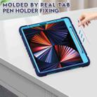 For iPad Pro 12.9 2022 / 2021 3-Layer Protection  Screen Frame + PC + Silicone Shockproof Combination Tablet Case with Holder(NavyBlue+Blue) - 5
