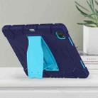 For iPad Pro 12.9 2022 / 2021 3-Layer Protection  Screen Frame + PC + Silicone Shockproof Combination Tablet Case with Holder(NavyBlue+Blue) - 7