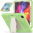 For iPad Pro 12.9 2020 3-Layer Protection  Screen Frame + PC + Silicone Shockproof Combination Tablet Case with Holder(Matcha Green) - 1