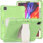 For iPad Pro 12.9 2020 3-Layer Protection  Screen Frame + PC + Silicone Shockproof Combination Tablet Case with Holder(Matcha Green) - 2