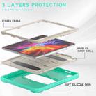 For iPad Pro 12.9 2020 3-Layer Protection  Screen Frame + PC + Silicone Shockproof Combination Tablet Case with Holder(Mint Green) - 4