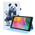 For Samsung Galaxy Tab A 8.0 2019 SM-T290 / SM-T295 Animal Pattern Horizontal Flip Leather Case with Holder & Card Slots & Photo Frame(Cycling Panda) - 1