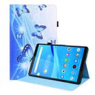 For Lenovo Tab M8 FHD TB-8505F / TB-8705X 8.0 inch Animal Pattern Horizontal Flip Leather Case with Holder & Card Slots & Photo Frame(Blue Butterfly) - 1