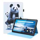 For Lenovo M10 FHD REL TB-X605FC / TB-X605LC Animal Pattern Horizontal Flip Leather Case with Holder & Card Slots & Photo Frame(Cycling Panda) - 1