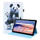 For Huawei MediaPad T5 10.1 inch Animal Pattern Horizontal Flip Leather Case with Holder & Card Slots & Photo Frame(Cycling Panda) - 1